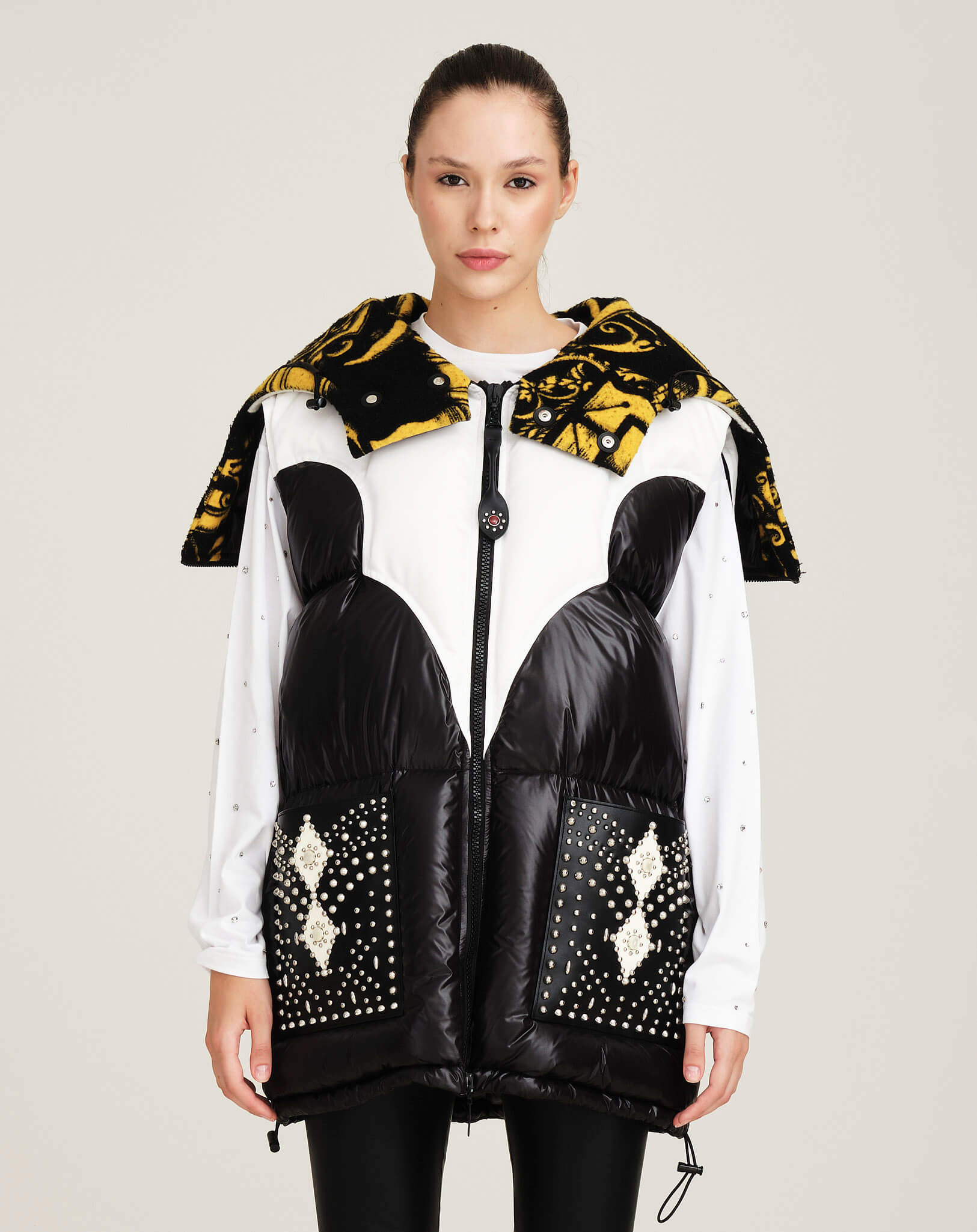 Louis Vuitton - X Fornasetti Quilted Stud Detail Gilet 36 